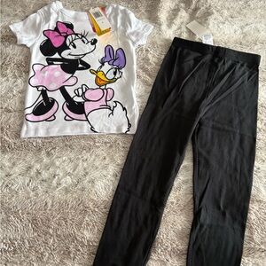 Disney Minnie and Daisy Kids Pajama Set - White and Black
